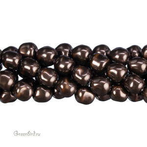 Жемчуг барочный 8 мм #5840 Deep Brown (#414) Жемчуг барочный 8 мм #5840 Deep Brown (#414)