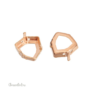 4706 Оправа для ювелирного кристалла Trilliant FS 12 мм, томпак