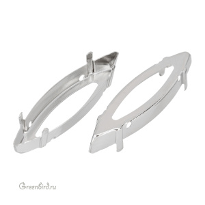 4200 Оправа для ювелирного кристалла Marquise Fancy Stone 48х13 мм, белая бронза