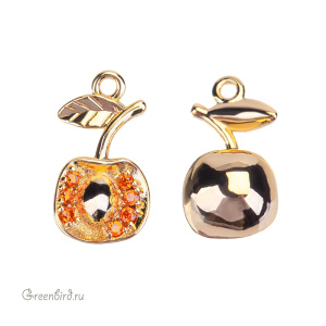 Подвеска "Вишня" с фианитами, золото (#SVA-FIAN-012G)