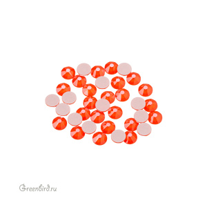 2088 Кристалл холодной фиксации Rose Flatback SS16 – Electric Orange (#001L136S), уп. 36шт.