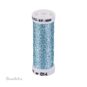 Металлизированная нить AVAS B1F, нежно-голубой, 100 м (#014)