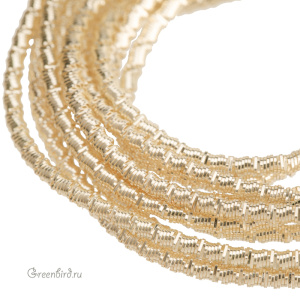 Канитель фигурная "Волна" 1.6 мм, светлое золото (KAN4329)