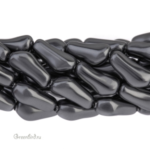 Swarovski 5844 Жемчуг барочный длинный 10 мм, темно-серый (#617), 1 шт.