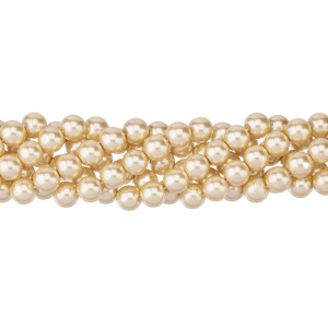 Жемчуг Crystalbird, круглый, 10 мм, Light Gold, нить (#33)