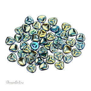 Rose Petals 8x7mm, Jet Full AB, 10 гр (#23980/28703)