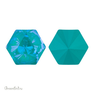 Swarovski 4699 Призматический гексагон 14x16 мм, лагуна делайт (#001L142D), 1 шт.