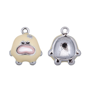 Подвеска "Монстрик", родий, желтый, 1 шт. (#CN-PN-207)