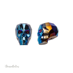 5750 Бусина Skull Bead 19mm – Metallic Blue 2X (#001METBL2)
