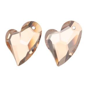 Crystalbird 6261 подвеска Сердце 27 мм, Crystal Golden Shadow (#001GS), 1 шт.