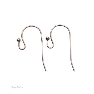 Швензы "Крючок и шарик", серебро, пара (#PK01SP)