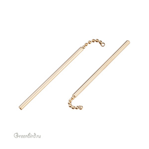 Подвеска на цепочке с шариками, матовое золото, 1 шт. (9M993), Корея