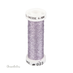 Металлизированная нить Tresse #4 AVAS, сиреневый, 10 м (#4-023)