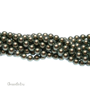 Swarovski 5810 Жемчуг 4 мм, иризирующий зеленый (#930), уп. 50 шт.