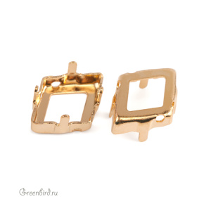 4929 Оправа для Tilted Spike 14х10,5 мм, золото