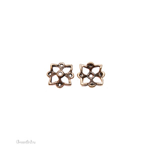 "Время рыцарей", чашечка-коннектор, ант. бронза, 1 шт. (#1301)