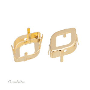 4230 Оправа для ювелирного кристалла Lemon FS 19х12 мм, золото