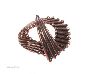 "Море", замок-тоггл, ант. бронза, 1 шт. (#0611)