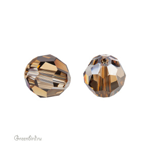 Swarovski 5000 Бусина круглая 8 мм, бронзовая дымка (#001BRSH), 1 шт.