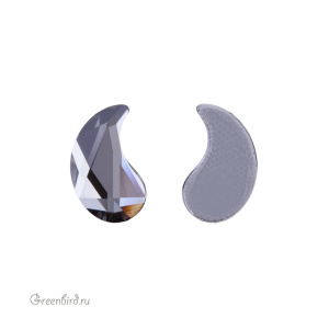 Swarovski 2364 Термостразы Пейсли X 10х6 мм, серебряная ночь (#001SINI), 1 шт.