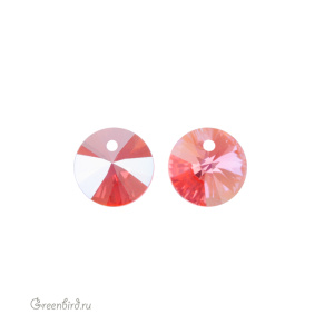 Swarovski 6428 подвеска Мини Диск 6 мм, розово-персиковый с мерцанием (#262SHIM), 1 шт.