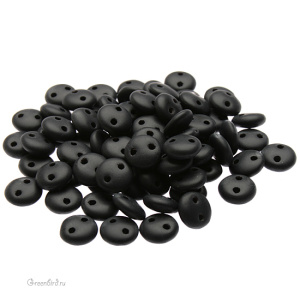 Lentil 2 отверстия 6mm, Mat. Jet, 10 гр (#M23980)