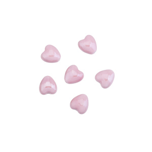 Бусина керамика "Сердце" 12х12,5 мм, светло-розовый, 1 шт. (#SVA-CRM-52)