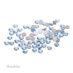 Swarovski 2058 Клеевые стразы круглые SS7, аквамарин (#202), уп. 72 шт.