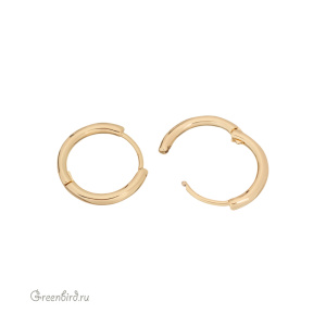 Швензы-кольца "Конго мини" тонкие, золото, пара (#SVAE-200G)