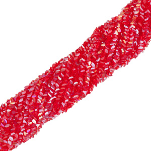 Бусины граненые "Крошка", красный AB, нить (#SVA-GLB-37)