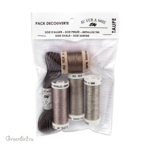 Набор ниток AVAS с тонкой нитью, Taupe