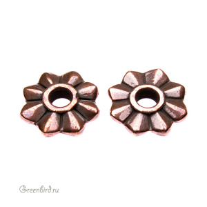 Элемент под заклепку "8 Point", ант. медь (#TC-5794)