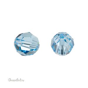 Swarovski 5000 Бусина круглая 7 мм, аквамарин (#202), 1 шт.