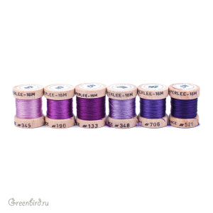 Набор шелковых нитей AVAS Soie Perlee® 6 Nuances — Violet