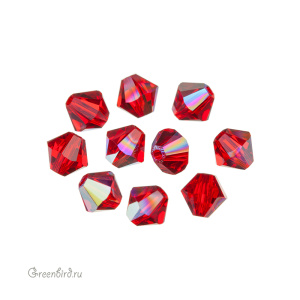 Swarovski 5328 Биконусы 5 мм, светлый сиам радужный (#227AB), уп. 10 шт.