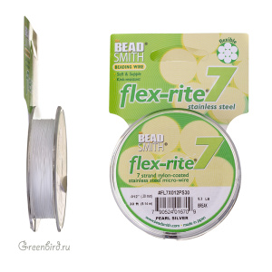 Тросик Flex-Rite 7 – 0,3 мм, жемчужно-серебряный #FL7X(012PS)30