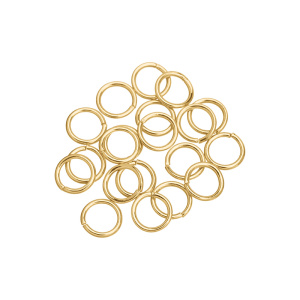 Соединительные кольца 6 мм, толщ. 0,8 мм, золото, уп. 20 шт. (#CN-RG-015G)