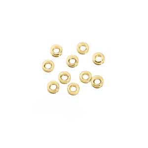 Бусина-разделитель "Шайба", 3,5х1,5 мм, золото, уп.10 шт. (#SVABM-24G)