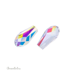 Swarovski 6530 подвеска Капля для вклеивания 12 мм, прозрачный радужный (#001AB), 1 шт.