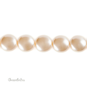 Жемчуг плоский 16x9 мм #5860 – Light Gold (#539)