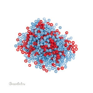 Винтажный бисер, микс 11/0, Red Azure (#MIX08)