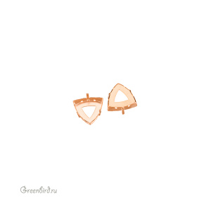 4799 Оправа для ювелирного кристалла Prismatic Triangle Fancy Stone FS 9х9,4 мм, томпак