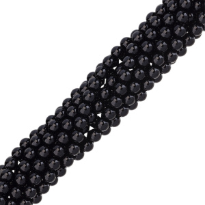 Жемчуг Crystalbird, круглый, 8 мм, Black, нить (#516)