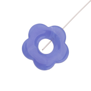 Подвеска "Цветок", пластик, синий, 1 шт. (#SV1701-Pendant-183)