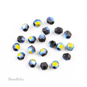 5000 Бусины круглые 3mm – Jet Matt Finish AB (#280MATAB)