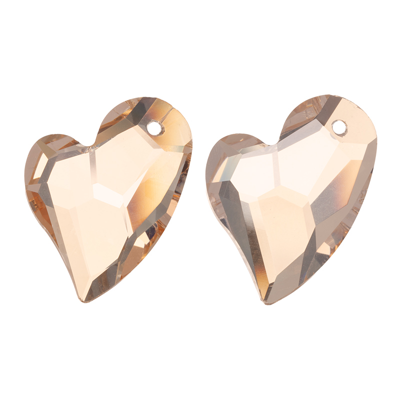 Crystalbird 6261 сердце Devoted 27 мм Golden Shadow