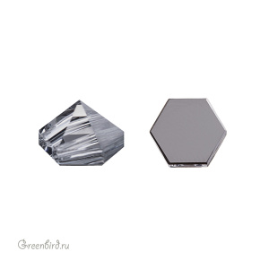 Swarovski 5060 Бусина Шип-Гексагон 7,5 мм, серебряная ночь (#001SINI), 1 шт.
