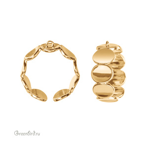 Основа для кольца "Монетки", золото (#SV1701-RB-12G)