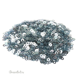 Пайетки 2мм плоские Blue (#6015)