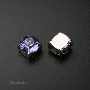 Swarovski 1088 Шатон в оправе SS39, родий, танзанит (#539), 1 шт.